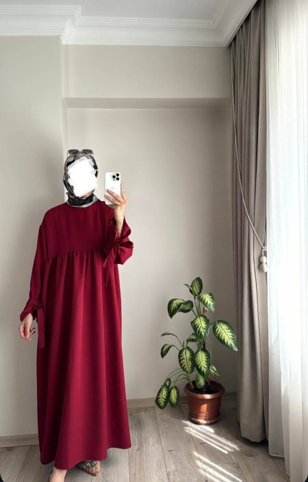 فستان ربط على الأكمام