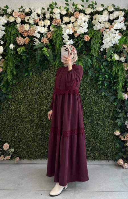 فستان شتوي دانتيل