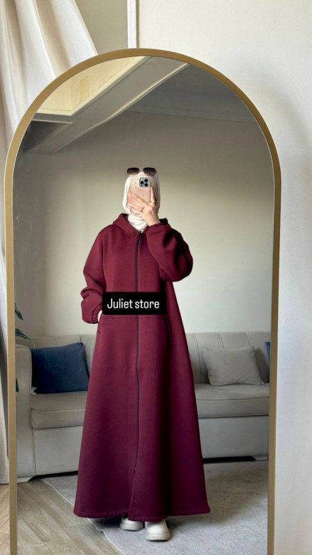 فستان هودي بسحاب كامل (3خيط)