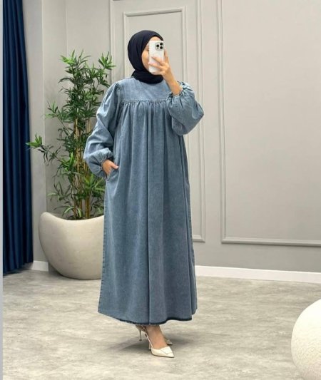 فستان جينز واسع